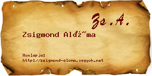 Zsigmond Alóma névjegykártya
